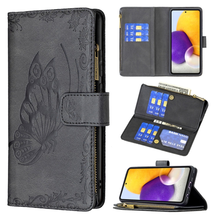 Flying Butterfly Embossing Pattern Zipper Horizontal Flip Leather Case with Holder & Card Slots & Wallet, For Samsung Galaxy A51 4G, For Samsung Galaxy A52 4G / 5G, For Samsung Galaxy A71 4G, For Samsung Galaxy A72 4G / 5G, For Samsung Galaxy S20      ...