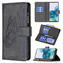 Load image into Gallery viewer, Flying Butterfly Embossing Pattern Zipper Horizontal Flip Leather Case with Holder &amp; Card Slots &amp; Wallet, For Samsung Galaxy A51 4G, For Samsung Galaxy A52 4G / 5G, For Samsung Galaxy A71 4G, For Samsung Galaxy A72 4G / 5G, For Samsung Galaxy S20      ...