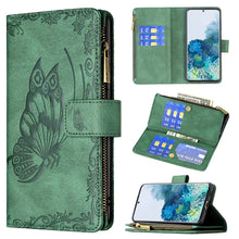 Load image into Gallery viewer, Flying Butterfly Embossing Pattern Zipper Horizontal Flip Leather Case with Holder &amp; Card Slots &amp; Wallet, For Samsung Galaxy A51 4G, For Samsung Galaxy A52 4G / 5G, For Samsung Galaxy A71 4G, For Samsung Galaxy A72 4G / 5G, For Samsung Galaxy S20      ...