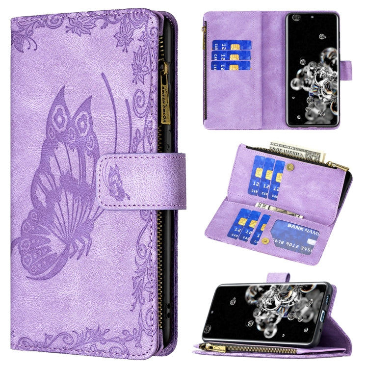 Flying Butterfly Embossing Pattern Zipper Horizontal Flip Leather Case with Holder & Card Slots & Wallet, For Samsung Galaxy A51 4G, For Samsung Galaxy A52 4G / 5G, For Samsung Galaxy A71 4G, For Samsung Galaxy A72 4G / 5G, For Samsung Galaxy S20      ...