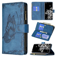 Load image into Gallery viewer, Flying Butterfly Embossing Pattern Zipper Horizontal Flip Leather Case with Holder &amp; Card Slots &amp; Wallet, For Samsung Galaxy A51 4G, For Samsung Galaxy A52 4G / 5G, For Samsung Galaxy A71 4G, For Samsung Galaxy A72 4G / 5G, For Samsung Galaxy S20      ...