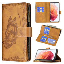Load image into Gallery viewer, Flying Butterfly Embossing Pattern Zipper Horizontal Flip Leather Case with Holder &amp; Card Slots &amp; Wallet, For Samsung Galaxy A51 4G, For Samsung Galaxy A52 4G / 5G, For Samsung Galaxy A71 4G, For Samsung Galaxy A72 4G / 5G, For Samsung Galaxy S20      ...
