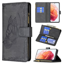 Load image into Gallery viewer, Flying Butterfly Embossing Pattern Zipper Horizontal Flip Leather Case with Holder &amp; Card Slots &amp; Wallet, For Samsung Galaxy A51 4G, For Samsung Galaxy A52 4G / 5G, For Samsung Galaxy A71 4G, For Samsung Galaxy A72 4G / 5G, For Samsung Galaxy S20      ...