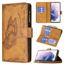 Load image into Gallery viewer, Flying Butterfly Embossing Pattern Zipper Horizontal Flip Leather Case with Holder &amp; Card Slots &amp; Wallet, For Samsung Galaxy A51 4G, For Samsung Galaxy A52 4G / 5G, For Samsung Galaxy A71 4G, For Samsung Galaxy A72 4G / 5G, For Samsung Galaxy S20      ...