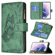 Load image into Gallery viewer, Flying Butterfly Embossing Pattern Zipper Horizontal Flip Leather Case with Holder &amp; Card Slots &amp; Wallet, For Samsung Galaxy A51 4G, For Samsung Galaxy A52 4G / 5G, For Samsung Galaxy A71 4G, For Samsung Galaxy A72 4G / 5G, For Samsung Galaxy S20      ...
