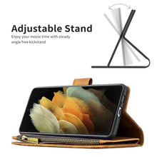 Load image into Gallery viewer, Flying Butterfly Embossing Pattern Zipper Horizontal Flip Leather Case with Holder &amp; Card Slots &amp; Wallet, For Samsung Galaxy S21 Ultra 5G, For Samsung Galaxy S21 FE