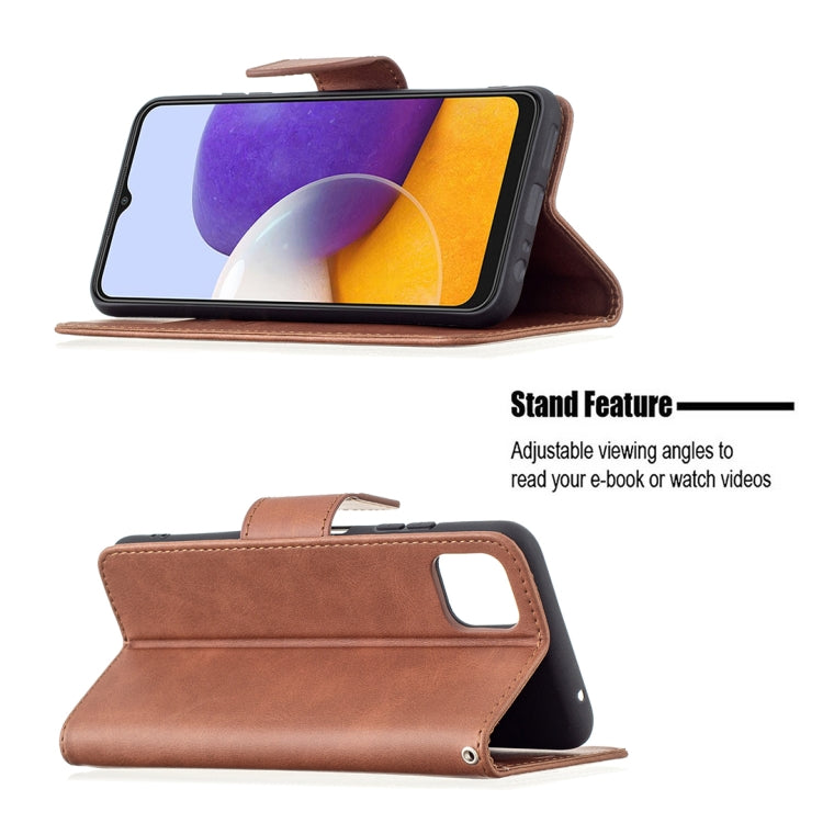 Retro Lambskin Texture Pure Color Horizontal Flip PU Leather Case with Holder & Card Slots & Wallet & Lanyard, For Samsung Galaxy A22 5G, For Samsung Galaxy A82 5G