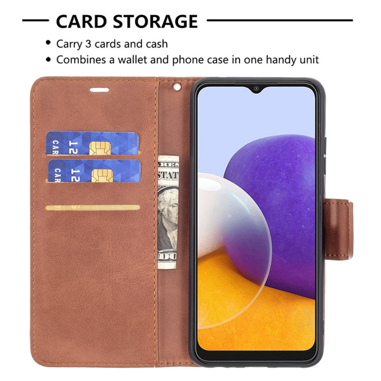 Retro Lambskin Texture Pure Color Horizontal Flip PU Leather Case with Holder & Card Slots & Wallet & Lanyard, For Samsung Galaxy A22 5G, For Samsung Galaxy A82 5G