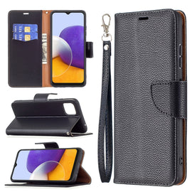 Litchi Texture Pure Color Horizontal Flip Leather Case with Holder & Card Slots & Wallet & Lanyard, For Samsung Galaxy A22 5G, For Samsung Galaxy A82 5G