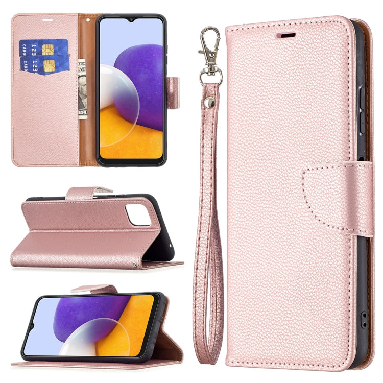 Litchi Texture Pure Color Horizontal Flip Leather Case with Holder & Card Slots & Wallet & Lanyard, For Samsung Galaxy A22 5G, For Samsung Galaxy A82 5G