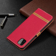 Load image into Gallery viewer, Color Matching Denim Texture Horizontal Flip Leather Case with Holder &amp; Card Slots &amp; Wallet &amp; Lanyard, For Samsung Galaxy A22 5G, For Samsung Galaxy A82 5G