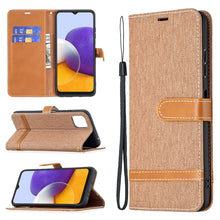 Load image into Gallery viewer, Color Matching Denim Texture Horizontal Flip Leather Case with Holder &amp; Card Slots &amp; Wallet &amp; Lanyard, For Samsung Galaxy A22 5G, For Samsung Galaxy A82 5G