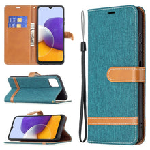 Load image into Gallery viewer, Color Matching Denim Texture Horizontal Flip Leather Case with Holder &amp; Card Slots &amp; Wallet &amp; Lanyard, For Samsung Galaxy A22 5G, For Samsung Galaxy A82 5G