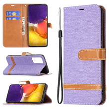Load image into Gallery viewer, Color Matching Denim Texture Horizontal Flip Leather Case with Holder &amp; Card Slots &amp; Wallet &amp; Lanyard, For Samsung Galaxy A22 5G, For Samsung Galaxy A82 5G
