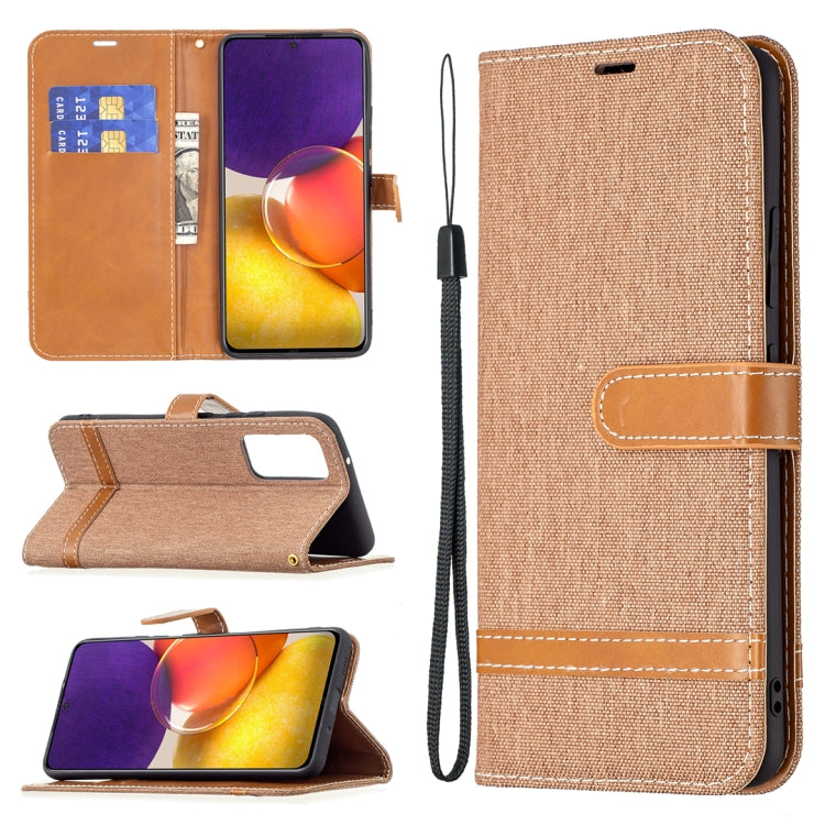 Color Matching Denim Texture Horizontal Flip Leather Case with Holder & Card Slots & Wallet & Lanyard, For Samsung Galaxy A22 5G, For Samsung Galaxy A82 5G