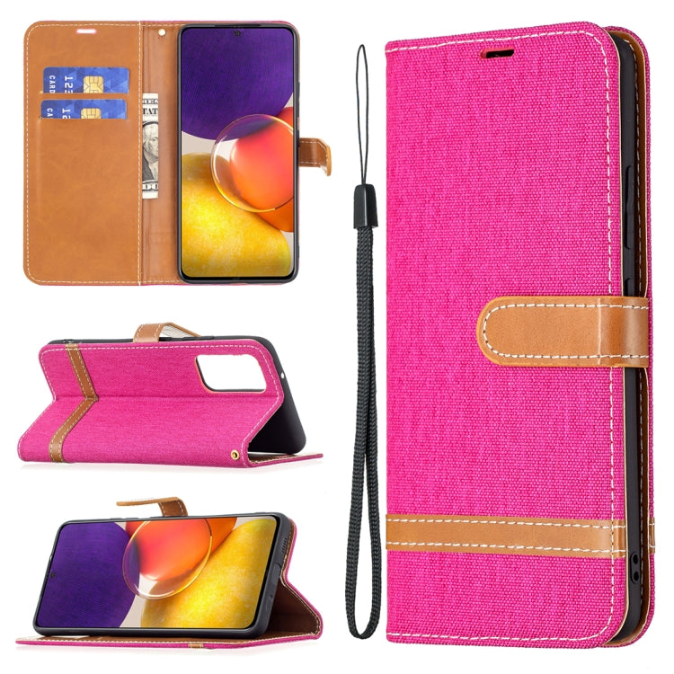 Color Matching Denim Texture Horizontal Flip Leather Case with Holder & Card Slots & Wallet & Lanyard, For Samsung Galaxy A22 5G, For Samsung Galaxy A82 5G