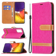 Load image into Gallery viewer, Color Matching Denim Texture Horizontal Flip Leather Case with Holder &amp; Card Slots &amp; Wallet &amp; Lanyard, For Samsung Galaxy A22 5G, For Samsung Galaxy A82 5G