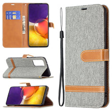 Load image into Gallery viewer, Color Matching Denim Texture Horizontal Flip Leather Case with Holder &amp; Card Slots &amp; Wallet &amp; Lanyard, For Samsung Galaxy A22 5G, For Samsung Galaxy A82 5G