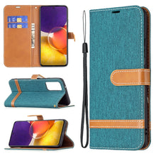Load image into Gallery viewer, Color Matching Denim Texture Horizontal Flip Leather Case with Holder &amp; Card Slots &amp; Wallet &amp; Lanyard, For Samsung Galaxy A22 5G, For Samsung Galaxy A82 5G