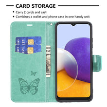 Load image into Gallery viewer, Embossing Two Butterflies Pattern Horizontal Flip PU Leather Case with Holder &amp; Card Slot &amp; Wallet &amp; Lanyard, For Samsung Galaxy A22 5G, For Samsung Galaxy A82 5G