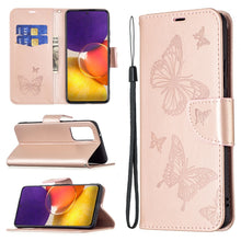Load image into Gallery viewer, Embossing Two Butterflies Pattern Horizontal Flip PU Leather Case with Holder &amp; Card Slot &amp; Wallet &amp; Lanyard, For Samsung Galaxy A22 5G, For Samsung Galaxy A82 5G