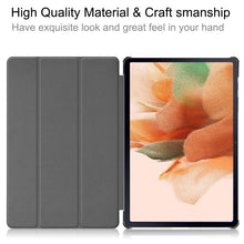 Load image into Gallery viewer, Custer Texture Horizontal Flip Leather Case with Three-folding Holder &amp; Sleep / Wake-up Function, For Samsung Galaxy Tab S7 Lite T730 / T735