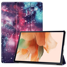 Load image into Gallery viewer, Custer Painted PU Leather Case with Sleep / Wake-up Function &amp; 3-Fold Holder, For Samsung Galaxy Tab S7 Lite T730 / T735