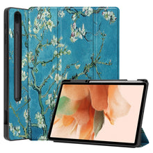 Load image into Gallery viewer, Custer Painted TPU Smart Tablet Leather Case with Sleep / Wake-up Function &amp; 3-Fold Holder &amp; Pen Slot, For Samsung Galaxy Tab S7 Lite T730