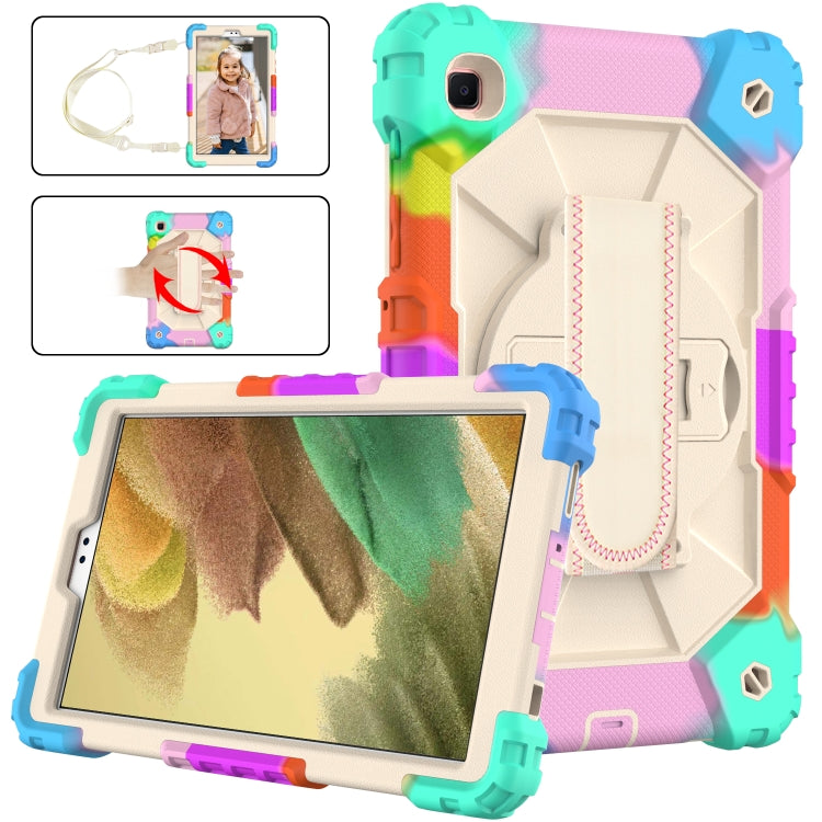 Contrast Color Robot Shockproof Silicon + PC Protective Case with Holder & Shoulder Strap, For Samsung Galaxy Tab A7 Lite T220 / T225