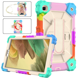Contrast Color Robot Shockproof Silicon + PC Protective Case with Holder & Shoulder Strap, For Samsung Galaxy Tab A7 Lite T220 / T225
