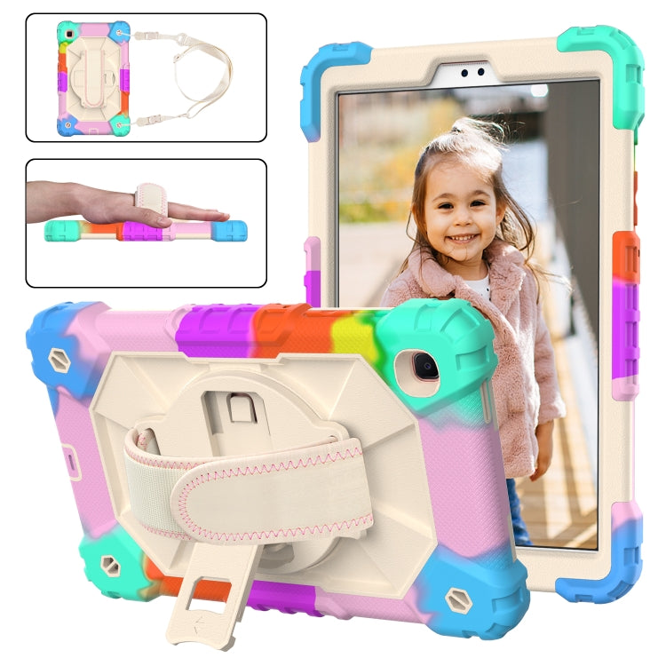 Contrast Color Robot Shockproof Silicon + PC Protective Case with Holder & Shoulder Strap, For Samsung Galaxy Tab A7 Lite T220 / T225