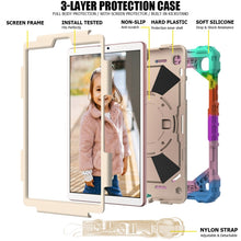 Load image into Gallery viewer, Contrast Color Robot Shockproof Silicon + PC Protective Case with Holder &amp; Shoulder Strap, For Samsung Galaxy Tab A7 Lite T220 / T225