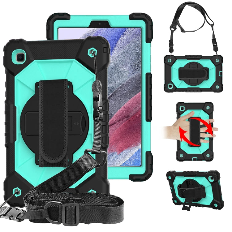 Contrast Color Robot Shockproof Silicon + PC Protective Case with Holder & Shoulder Strap, For Samsung Galaxy Tab A7 Lite T220 / T225