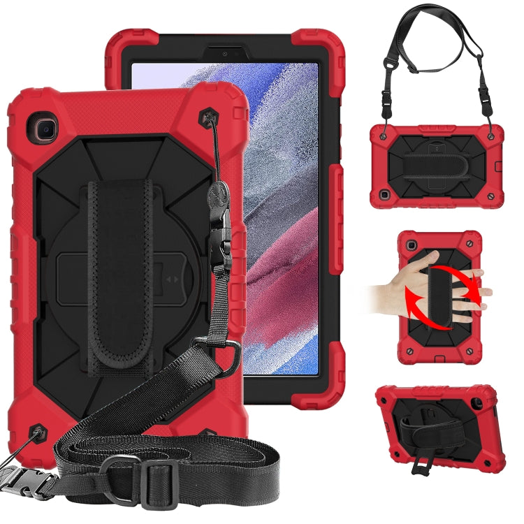 Contrast Color Robot Shockproof Silicon + PC Protective Case with Holder & Shoulder Strap, For Samsung Galaxy Tab A7 Lite T220 / T225