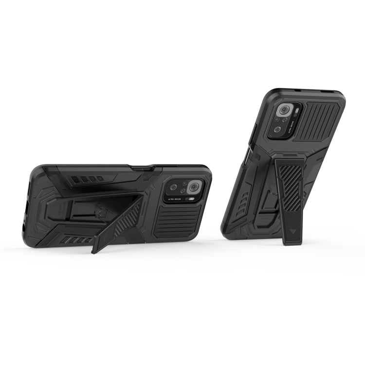 War Chariot Series Armor All-inclusive Shockproof PC + TPU Protective Case with Invisible Holder, For Xiaomi Redmi Note 10 4G, For Xiaomi Redmi Note 10 Pro