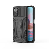 War Chariot Series Armor All-inclusive Shockproof PC + TPU Protective Case with Invisible Holder, For Xiaomi Redmi Note 10 4G, For Xiaomi Redmi Note 10 Pro