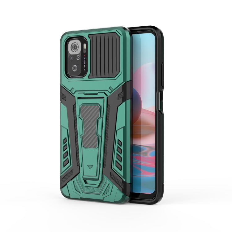 War Chariot Series Armor All-inclusive Shockproof PC + TPU Protective Case with Invisible Holder, For Xiaomi Redmi Note 10 4G, For Xiaomi Redmi Note 10 Pro