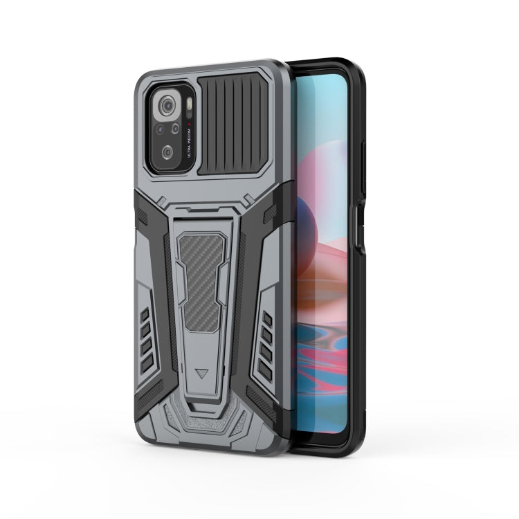 War Chariot Series Armor All-inclusive Shockproof PC + TPU Protective Case with Invisible Holder, For Xiaomi Redmi Note 10 4G, For Xiaomi Redmi Note 10 Pro