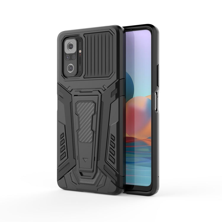 War Chariot Series Armor All-inclusive Shockproof PC + TPU Protective Case with Invisible Holder, For Xiaomi Redmi Note 10 4G, For Xiaomi Redmi Note 10 Pro