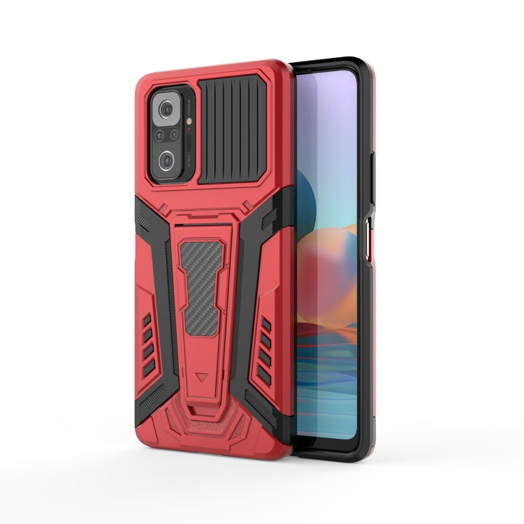 War Chariot Series Armor All-inclusive Shockproof PC + TPU Protective Case with Invisible Holder, For Xiaomi Redmi Note 10 4G, For Xiaomi Redmi Note 10 Pro