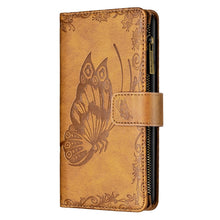 Load image into Gallery viewer, Flying Butterfly Embossing Pattern Zipper Horizontal Flip Leather Case with Holder &amp; Card Slots &amp; Wallet, For iPhone 8 / 7, For iPhone 8 Plus / 7 Plus, For iPhone XS / X, For iPhone XR, For iPhone XS Max, For iPhone 11, For iPhone 11 Pro               ...
