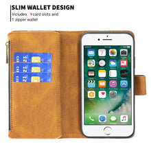 Load image into Gallery viewer, Flying Butterfly Embossing Pattern Zipper Horizontal Flip Leather Case with Holder &amp; Card Slots &amp; Wallet, For iPhone 8 / 7, For iPhone 8 Plus / 7 Plus, For iPhone XS / X, For iPhone XR, For iPhone XS Max, For iPhone 11, For iPhone 11 Pro               ...