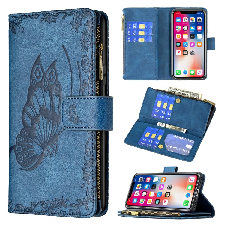 Flying Butterfly Embossing Pattern Zipper Horizontal Flip Leather Case with Holder & Card Slots & Wallet, For iPhone 8 / 7, For iPhone 8 Plus / 7 Plus, For iPhone XS / X, For iPhone XR, For iPhone XS Max, For iPhone 11, For iPhone 11 Pro               ...