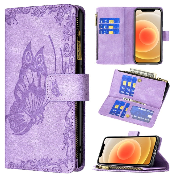 Flying Butterfly Embossing Pattern Zipper Horizontal Flip Leather Case with Holder & Card Slots & Wallet, For iPhone 8 / 7, For iPhone 8 Plus / 7 Plus, For iPhone XS / X, For iPhone XR, For iPhone XS Max, For iPhone 11, For iPhone 11 Pro               ...