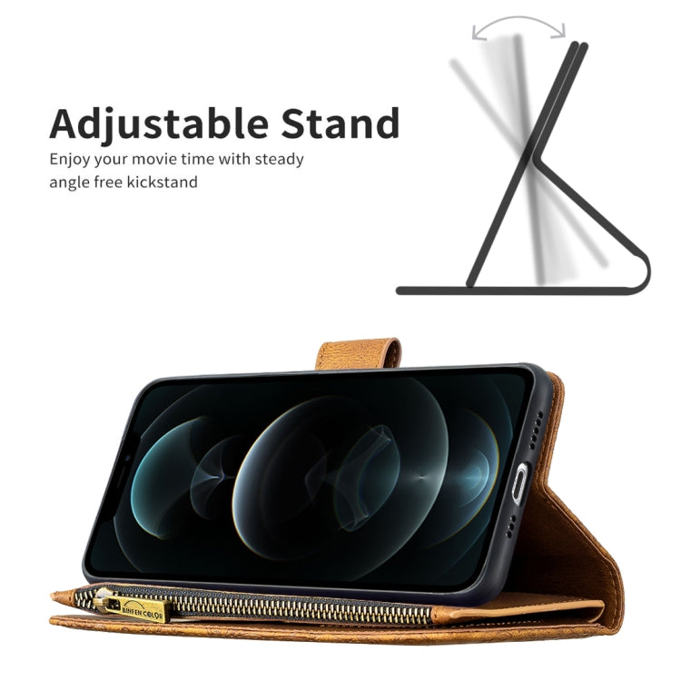 Flying Butterfly Embossing Pattern Zipper Horizontal Flip Leather Case with Holder & Card Slots & Wallet, For iPhone 12, For iPhone 12 Pro, For iPhone 12 Pro Max, For Nokia 1.4, For Nokia 3.4