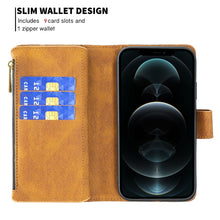 Load image into Gallery viewer, Flying Butterfly Embossing Pattern Zipper Horizontal Flip Leather Case with Holder &amp; Card Slots &amp; Wallet, For iPhone 12, For iPhone 12 Pro, For iPhone 12 Pro Max, For Nokia 1.4, For Nokia 3.4