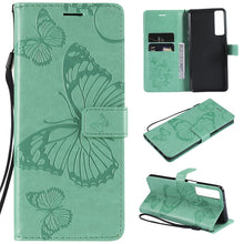 Load image into Gallery viewer, Pressed Printing Butterfly Pattern Horizontal Flip PU Leather Case with Holder &amp; Card Slots &amp; Wallet &amp; Lanyard, For LG Stylo 7 5G / 4G, For OPPO A74 4G / F19 4G, For OPPO A94 5G / F19 Pro / Reno 5F, For OPPO A93 5G / A74 5G                             ...