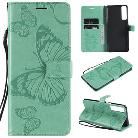 Pressed Printing Butterfly Pattern Horizontal Flip PU Leather Case with Holder & Card Slots & Wallet & Lanyard, For LG Stylo 7 5G / 4G, For OPPO A74 4G / F19 4G, For OPPO A94 5G / F19 Pro / Reno 5F, For OPPO A93 5G / A74 5G                             ...