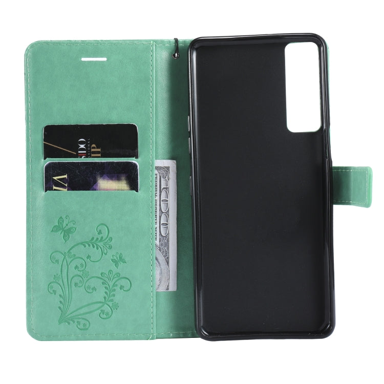 Pressed Printing Butterfly Pattern Horizontal Flip PU Leather Case with Holder & Card Slots & Wallet & Lanyard, For LG Stylo 7 5G / 4G, For OPPO A74 4G / F19 4G, For OPPO A94 5G / F19 Pro / Reno 5F, For OPPO A93 5G / A74 5G                             ...