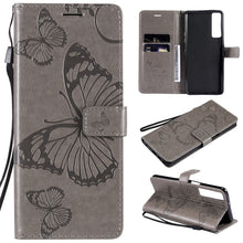 Load image into Gallery viewer, Pressed Printing Butterfly Pattern Horizontal Flip PU Leather Case with Holder &amp; Card Slots &amp; Wallet &amp; Lanyard, For LG Stylo 7 5G / 4G, For OPPO A74 4G / F19 4G, For OPPO A94 5G / F19 Pro / Reno 5F, For OPPO A93 5G / A74 5G                             ...
